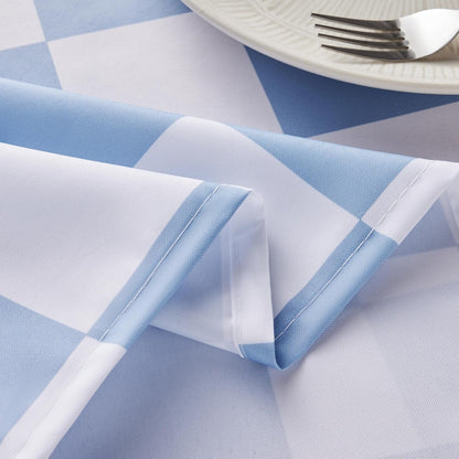 Checkered Table Cloth, Classic Checkerboard Tablecloth for Picnic, Party, Dinner Table Cover, Waterproof Washable Wrinkle Resistant (Blue, 55''X71'' (Rectangle))4