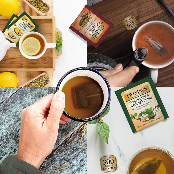 48 Tea Bags Herbal Variety Pack – 12 Herbal Flavors, Caffeine-Free, Individually Wrapped, Perfect Tea for Any Occasion5