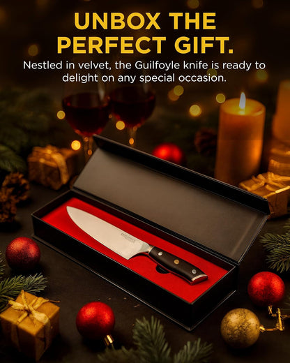 Chef Knife 8 Inch – Stainless Steel Kitchen Knife with Ergonomic Handle & Full Tang – Cooking Gifts for Home Chefs – Gift Box Included2