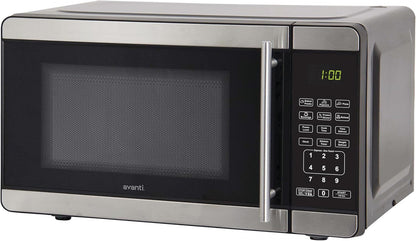 Microwave Oven 700-Watts Compact with 6 Pre Cooking Settings, Speed Defrost, Electronic Control Panel and Glass Turntable, 0.7-Cu.Ft., Metallic | 6 Pre Cooking Settings, Speed Defrost, Electronic Control Panel and Glass Turntable, 0.7-Cu.Ft5