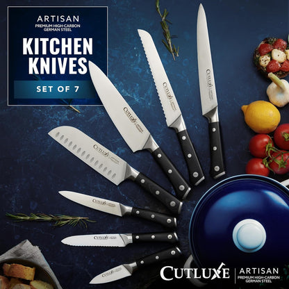 Chef Knife Set, 7-Piece Kitchen Knives – Razor Sharp German Steel8