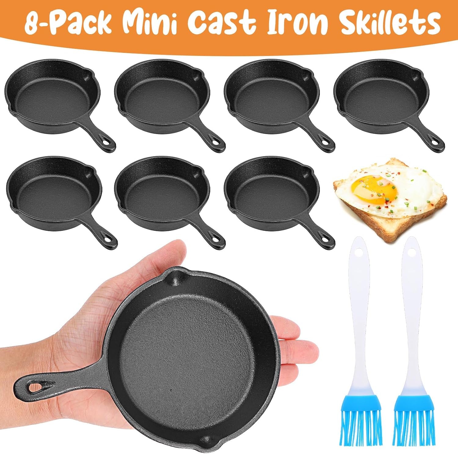 8-pack-mini-cast-iron-skillets-4-inch-small-cast-iron-pans-with-2-oil-brushes-nonstick-frying-pans-for-oven-grill-stove-campfire