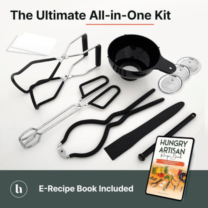 Hungry Artisan Canning Supplies Kit, Stainless Steel, 18 Pieces | Great for Pickling, Jams, Salsas, and Relishes. Beginner-Friendly Canning Set, Perfect for Seasonal Preserving and Gifting3