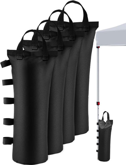120LBS Extra Large Heavy Duty Canopy Weights Sand Bags for Ez Pop up Canopy Tent Gazebo Outdoor Instant Sun Shelter Patio Umbrella, Upgraded 5 Full-Sized Magic Stick and 2 Nylon Handles, 4Pack1