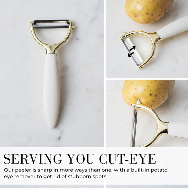 White & Gold Cooking Utensils Set, 8-Piece9