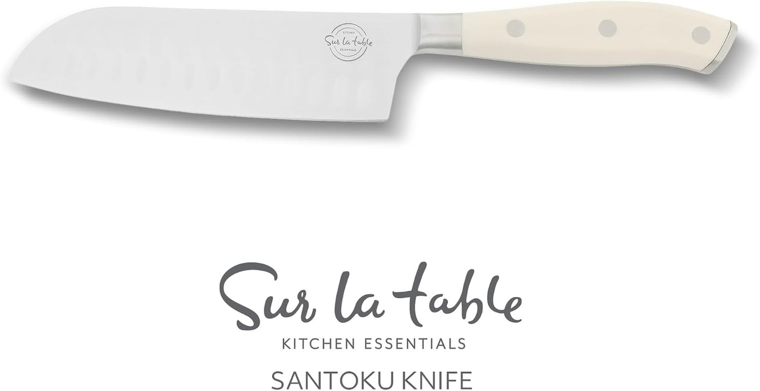 sur-la-table-kitchen-essential-tasting-kitchen-german-steel-santoku-knife-7-inch-stainless-steel-blade-professional-kitchen-knife-with-white-handle-and-forged-full-tang
