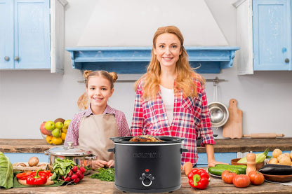 Slow Cooker 5.5 Quart Crock, with Easy Cooking Options, Dishwasher Safe Pot and Glass Lid, Matte Black8