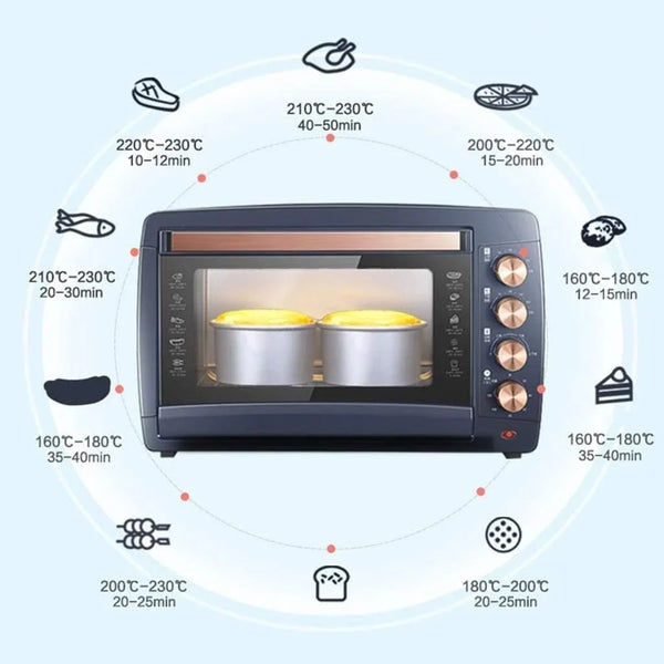 Oven, Household Electric Oven, Multi-Function Automatic 42-Liter Large-Capacity Steaming and Baking All-In-One Machine, Independent Temperature Control of Upper and Lower Pipes3