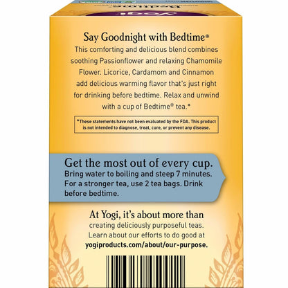 Bedtime Chamomile Herbal Tea, 16 Tea Bags (4 Pack) | Chamomile and Passionflower Blend with Lavender, Licorice Root, Spearmint and Cardamom for a Good Night'S Sleep3