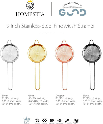 304 Stainless Steel Fine Mesh Strainer, Sieve Sifter for Tea, Food | 3.3'' Kitchen Small Strainer Fine Mesh, Sieve Filter for Tea, Fruits, Juicing, Drinks, Coffee, Cone Cocktail Bar Strainer9