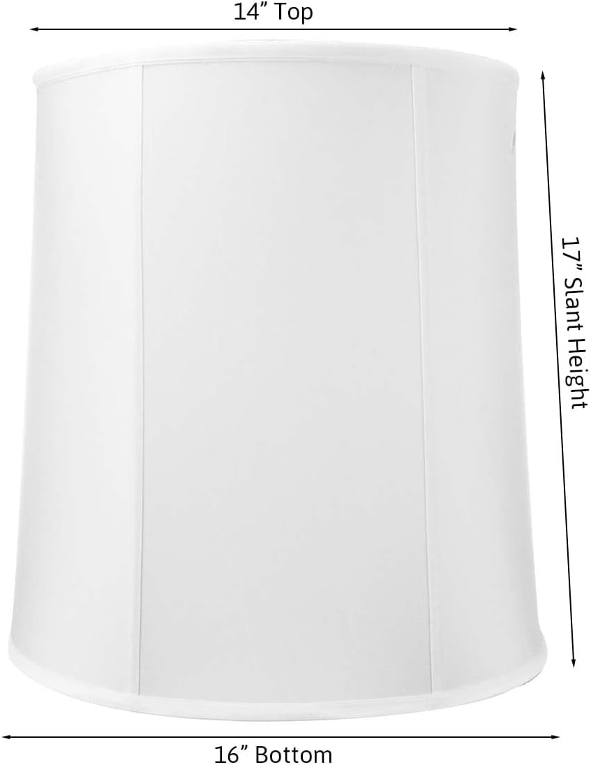 14x16x17-prestige-tall-drum-lampshade-with-brass-spider-fitter-perfect-for-desk-and-tall-table-lamps-large-cylinder-shade-replacement-white-shantung-fabric