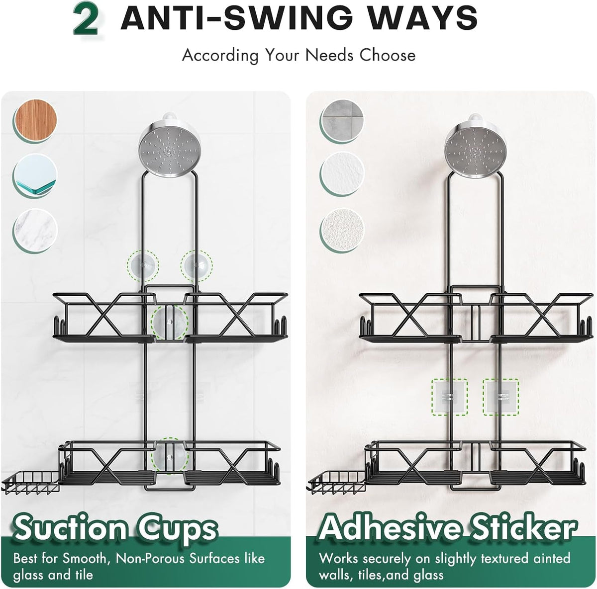 stainless-steel-hanging-shower-caddy-for-handheld-shower-heads-adjustable-height-extra-long-bathroom-shower-organizer-hanger-rack-with-hooks-soap-holder