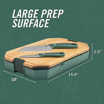 Gear Compleat Cutting Board Set - Cutting Board Kit with Polypropylene & Bamboo Cutting Boards - Features Paring Knife & Chef'S Knife in Nesting Design4