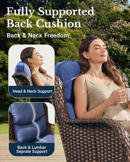 Luxury High Back Patio Furniture Set with 6-Inch Thick Cushion5