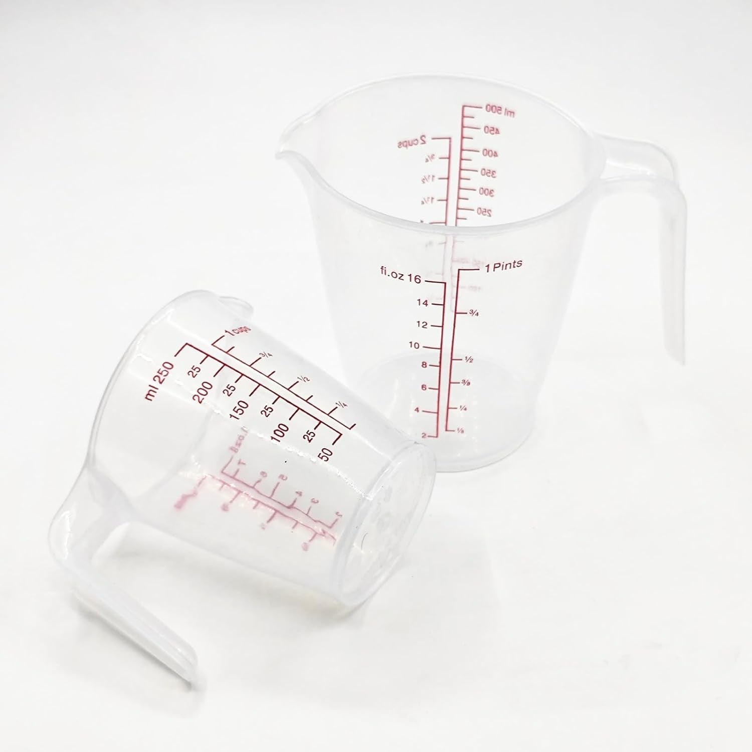 plastic-measuring-cup-2pcs-250ml-measuring-mug-8-16oz-with-handle-graduated-pitcher-for-baking-flour-oil-powder-cooking-kitchen-measure-container-stackable-250ml-0-06gal