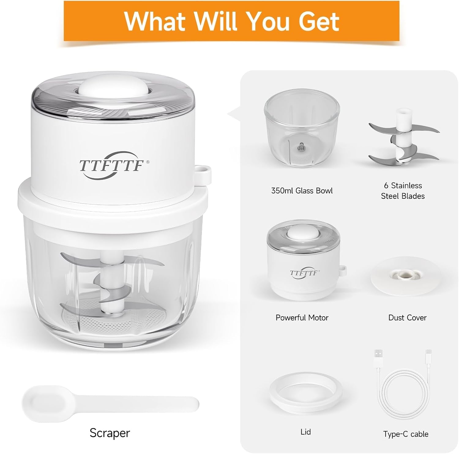 40w-6-blade-chopper-with-350ml-glass-bowl-cordless-usb-c-charging-fast-5-30-second-prep-for-garlic-onion-ginger-chili-more