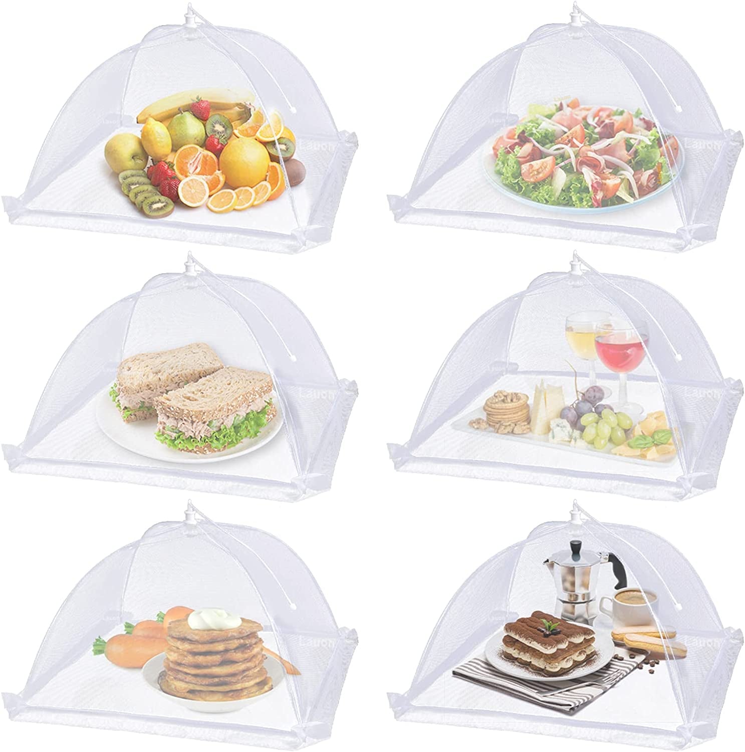large-food-cover-6-pack-mesh-food-tent-17x17-white-nylon-covers-pop-up-umbrella-screen-tents-patio-net-for-outdoor-camping-picnics-parties-bbq-collapsible-and-reusable