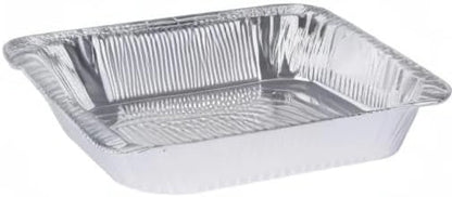 9X13 Inch Aluminum Foil Pans [30 Count] Half Size Deep | Thicker 37.4 Gauge, Food-Safe Tin Disposable Trays, Freezer-Safe, Oven, Grill & Smoker Use, Fully Recyclable10
