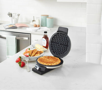 2-Slice Toaster Oven and round Classic Stainless Steel Waffle Maker Bundle6