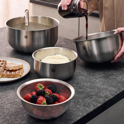 Prep 3-Pc Brushed Stainless Steel Nesting Bowls Set4