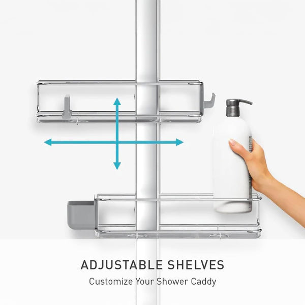 Simplehuman Adjustable Shower Caddy, Stainless Steel and Anodized Aluminum4