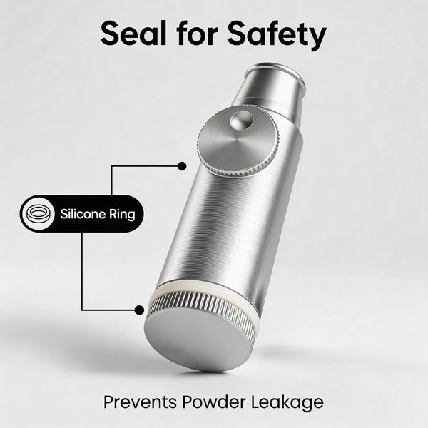 Leakproof Spice Dispenser Polished Aluminum Set of 3 (2 Small + 1 Large) | Portable Pocket Size Shakers for Camping, Travel & Kitchen5
