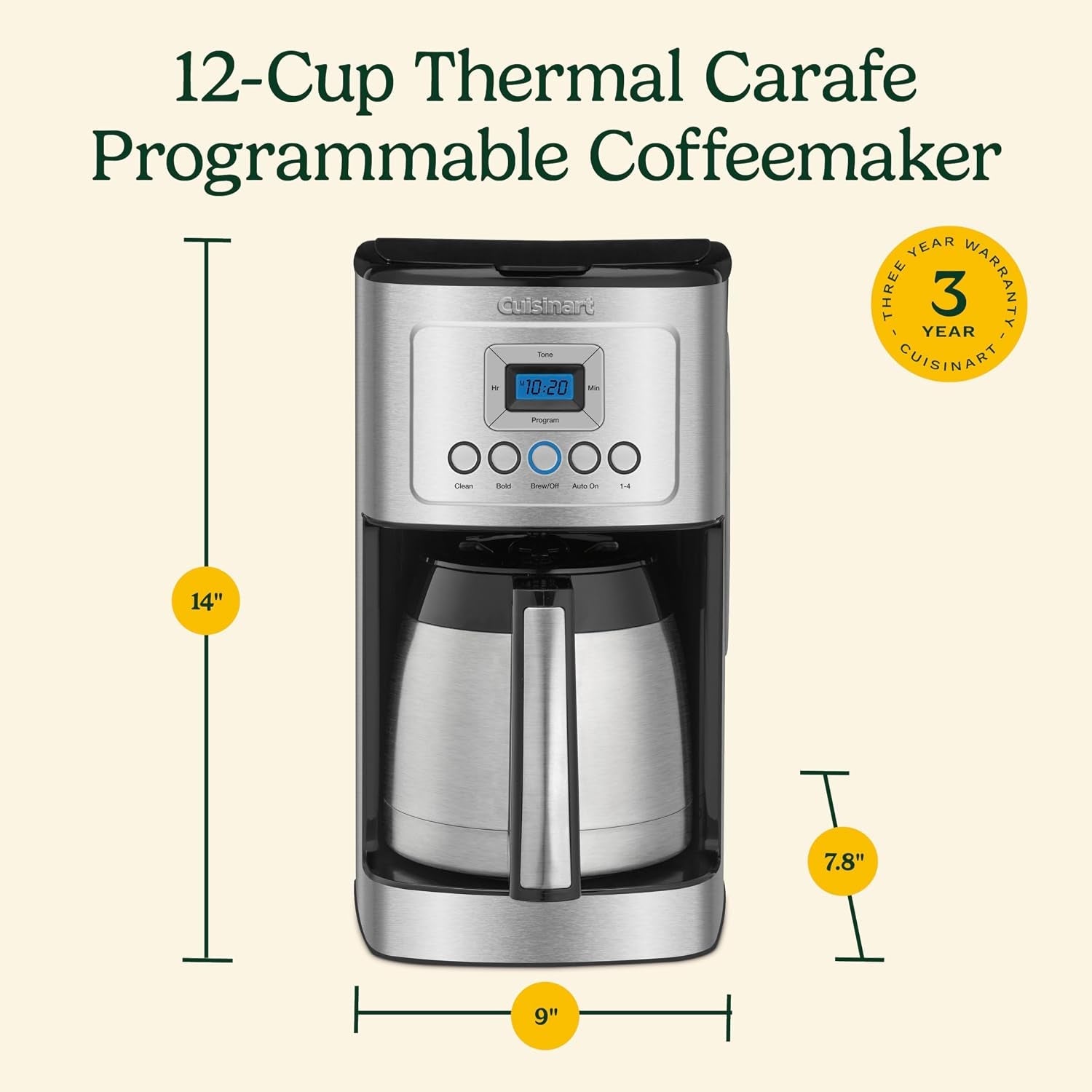 12-cup-coffee-maker-programmable-perfectemp-thermal-carafe-coffee-machine-with-1-4-cup-setting-brew-strength-control-and-brew-pause-stainless-steel-dcc-3400nas-silver-everyday-coffee-machine-with-24-hour-programmability-1-4-cup-setting-strength-options-brew-pause-dcc-3400nas
