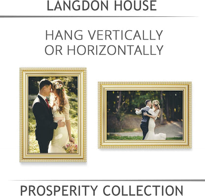 4X6 Picture Frames (Gold, 6 Pack), Contemporary Frame Set, Wall Mount or Table Top, Prosperity Collection5