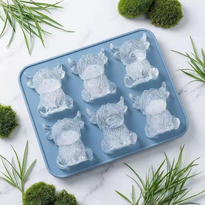 3D Highland Cow Silicone Ice Mold, Food Grade Creative Ice Cube Tray for Whiskey, Home Party & Cocktails,1 PCS4