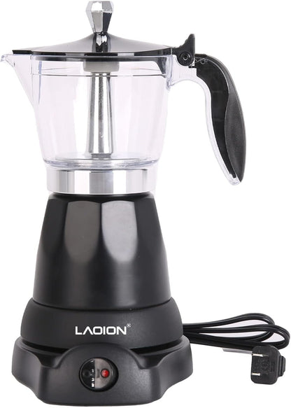 Cuban Coffee Maker, 6 or 3Cup Electric Espresso Coffee Maker | Portable Cafeteras Electricas Modernas, Electric Moka Pot with Detachable Base & Overheat Protection, Coffee Gift1