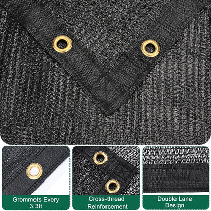 70% Shade Cloth 10X20 Ft, Breathable HDPE Mesh Sun Shade Tarp for Garden & Greenhouse, UV Resistant Outdoor Shade Fabric with Copper Grommets for Plants, Patio, Yard4