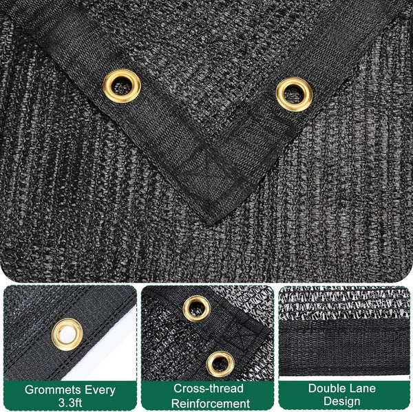 70% Shade Cloth 10X20 Ft, Breathable HDPE Mesh Sun Shade Tarp for Garden & Greenhouse, UV Resistant Outdoor Shade Fabric with Copper Grommets for Plants, Patio, Yard4
