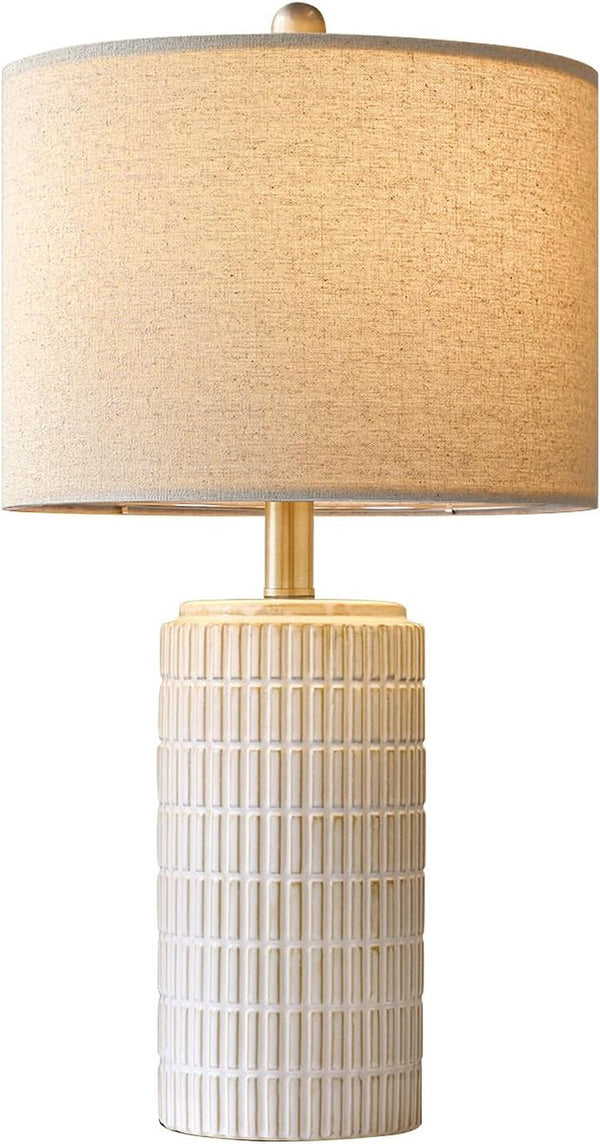 23'' Bedside Table Lamp for Bedroom Nightstands, Modern Ceramic Decor9