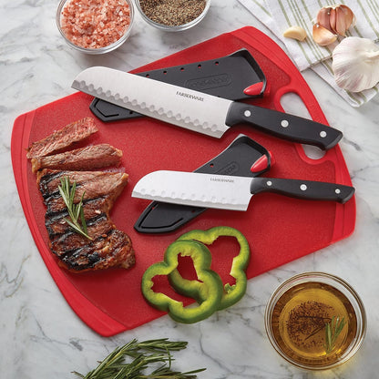 Edgekeeper Self-Sharpening Triple Riveted Santoku Knife Set, 4-Piece, Black5