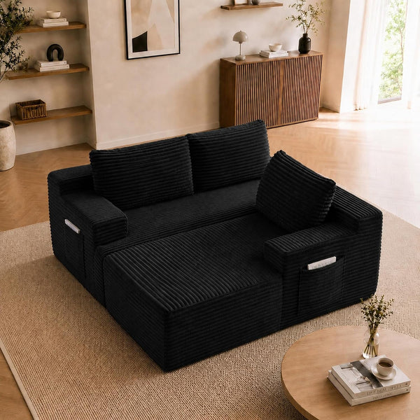 Boneless Couch Comfy Sectional Couches for Living Room,U Shaped Modular Cloud Couch Sofa, Minimalist Modular Sectional Sofa with Deep Seat8