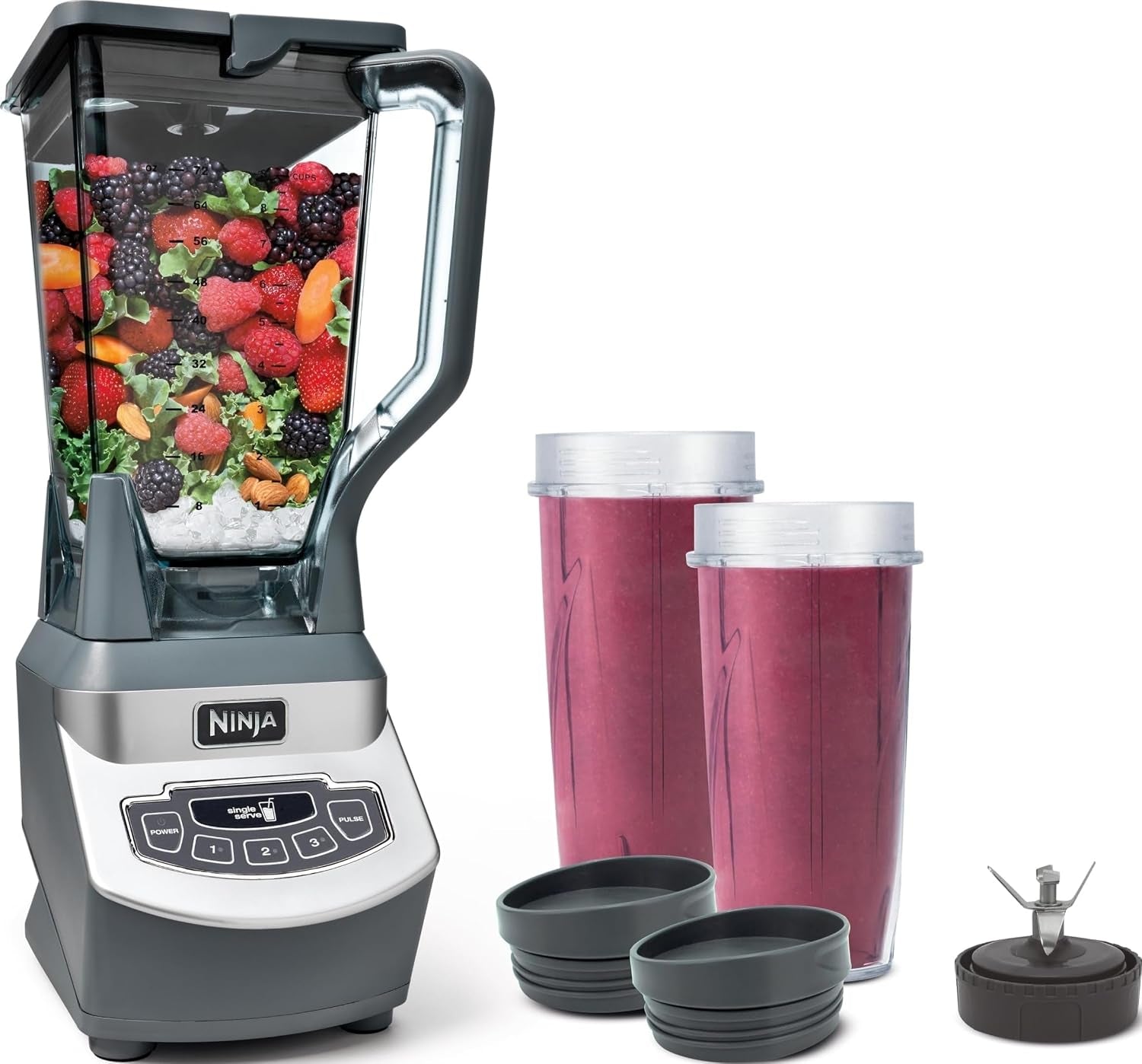 ninja-bl660-professional-compact-smoothie-food-processing-blender-1100-watts-3-functions-for-frozen-drinks-smoothies-sauces-more-72-oz-pitcher-2-16-oz-to-go-cups-spout-lids-gray