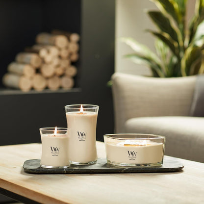 Woodwick Vanilla Bean Holiday Candle Gifts for Women and Men, 9.7 Oz Medium Hourglass Candle with Crackling Wick7