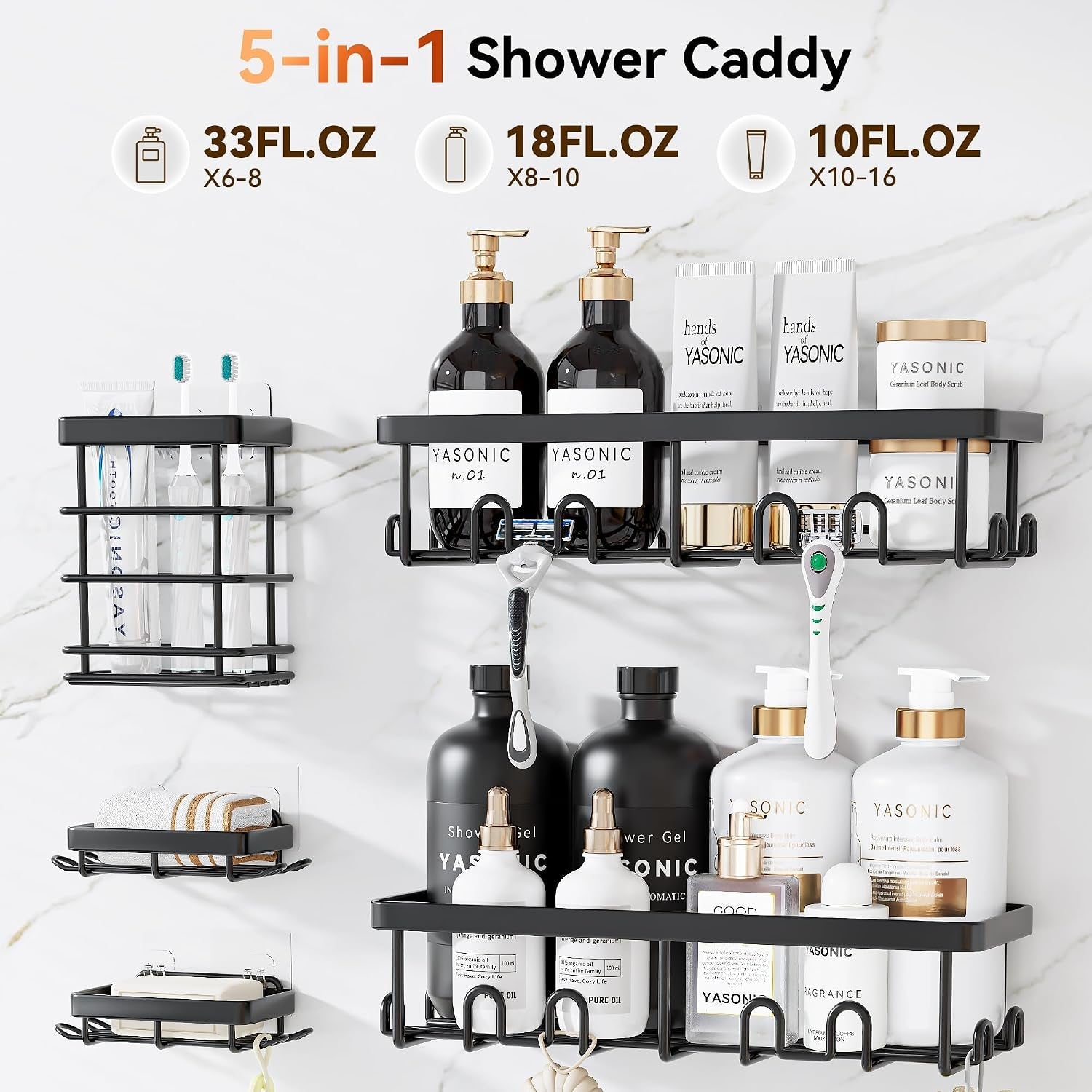 shower-caddy-adhesive-rustproof-shower-organizer-wall-shower-rack