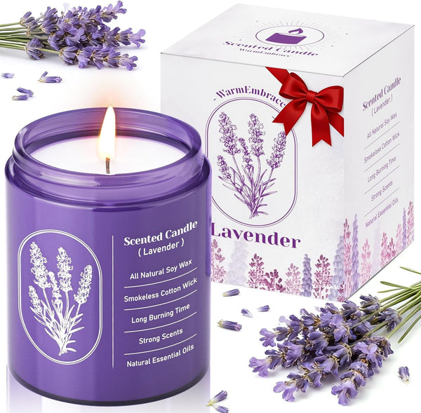 Lavender Scented Soy Candle for Women & Men, 7.6 Oz Jar Candle1