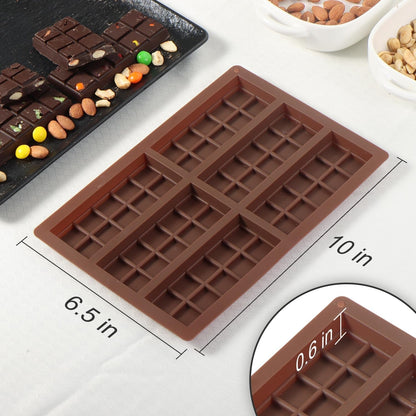 Chocolate Bar Mold, Food-Grade Chocolate Silicone Molds | DIY Chocolate Bar Mold, Chocolate Chip Mold for Stuffed Bar, Premium Candy Bar Mold, Easy to Clean and Reusable2