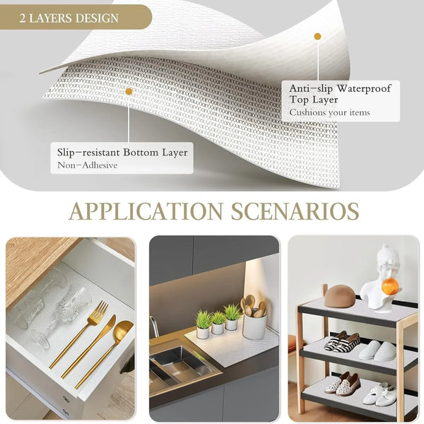 Shelf and Drawer Liner for Kitchen Cabinet Non Adhesive Non Slip3