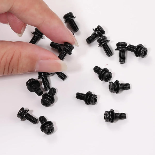 20 PCS Vesa Screws, VESA Compatible M4X10Mm Tv/Monitor Wall Mount Screws for 75X75Mm and 100X100Mm Brackets. Phillips Head M4 X 10Mm Black with Washers4