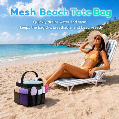 Mesh Shower Caddy Portable - 9 Pockets for College Dorm Room Essential7