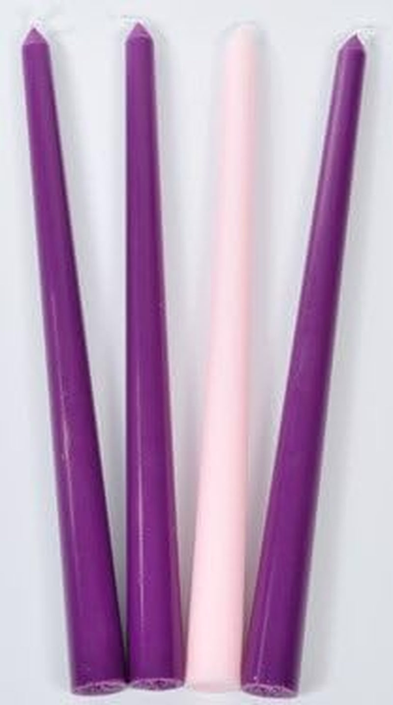 christmas-advent-candle-set-set-of-4-made-in-the-u-s-a-10-inch-wax-taper-candles-3-purples-candles-1-pink-candle