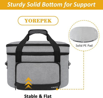 2 Layer Slow Cooker Carrier, Compatible with 6, 7, 8 Quart Crockpot | Insulated Large Slow Cooker Travel Bag with Bottom Pad Lid Fasten Straps, for Family Gathering Potluck, Gift for Women4