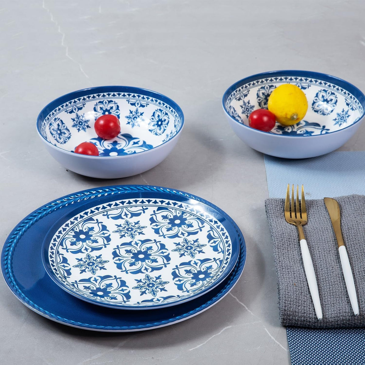 melamine-dinnerware-set-12pcs-outdoor-and-indoor-plates-and-bowls-set-service-for-4-dishwasher-safe-blue-flower