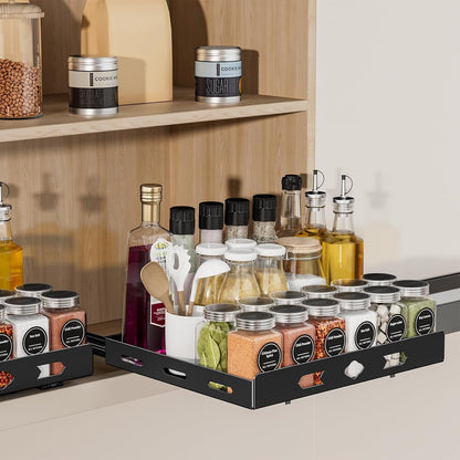 Pull Out Spice Rack for Cabinet, 12.6" Wx10.5 Dx2.8 H9