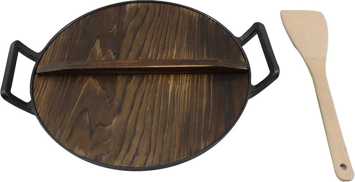 cast-iron-pre-seasoned-wok-12-5-with-wood-spatula-and-wood-lid