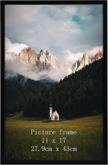 11X17 Picture Frame Black, 11 by 17 Thin Poster Photo Frame for Wall Display, Single1