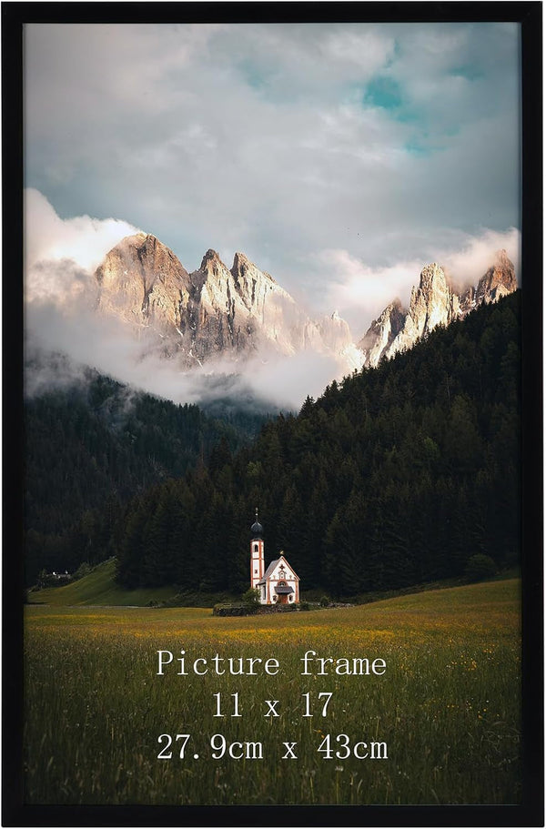 11X17 Picture Frame Black, 11 by 17 Thin Poster Photo Frame for Wall Display, Single1